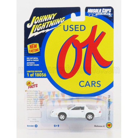 JOHNNY LIGHTNING CHEVROLET CAMARO Z28 1LE COUPE 1991 - WHITE 1/64