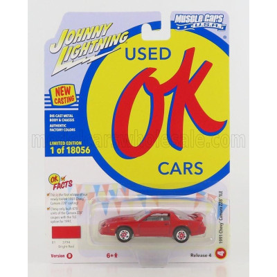 JOHNNY LIGHTNING CHEVROLET CAMARO Z28 1LE COUPE 1991 - RED 1/64