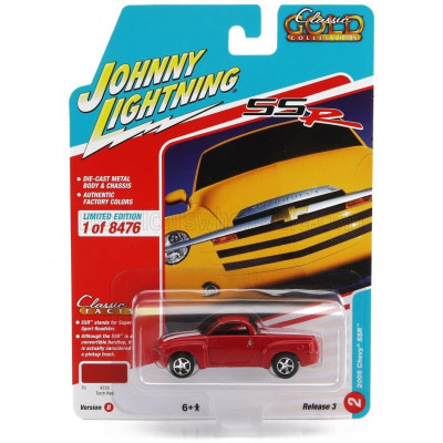 JOHNNY LIGHTNING CHEVROLET SSR PICK-UP 2005 - RED WHITE 1/64