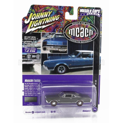 JOHNNY LIGHTNING OLDSMOBILE 442 W-30 COUPE 1967 - GREY MET 1/64