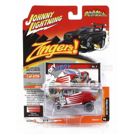 JOHNNY LIGHTNING FORD USA HIBOY ZINGER CUSTOM 1932 - RED 1/64