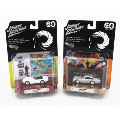 JOHNNY LIGHTNING TOYOTA SET 2X DB5 1965 - 007 JAMES BOND - GOLDENEYE + 2000GT SPIDER 1967 - 007 JAMES BOND - YOU ONLY LIVE TWICE