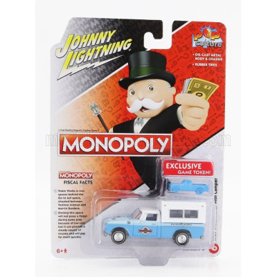 JOHNNY LIGHTNING STUDEBAKER PICK-UP CAMPER 1960 - LIGHT BLUE WHITE 1/64