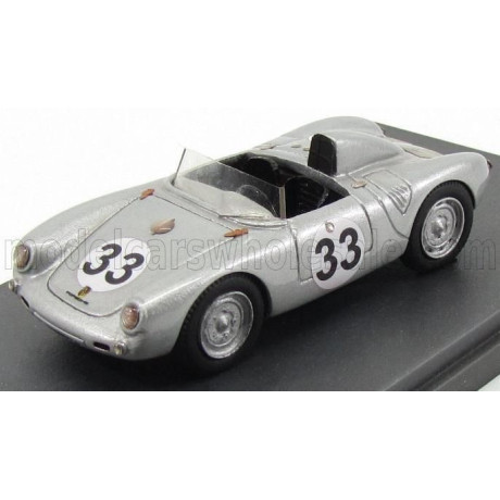 JOLLY MODEL PORSCHE 550RS SPIDER N 33 24h LE MANS 1957 HERRMANN - FRANKENBERG - SILVER 1/43