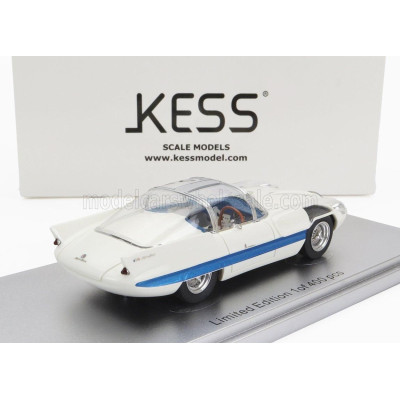 KESS MODEL ALFA ROMEO 6C 3000 SUPERFLOW I PININFARINA 1956 - WHITE BLUE 1/43