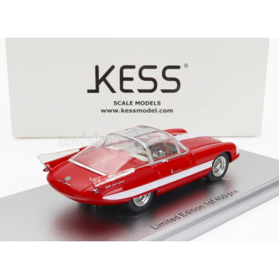 KESS MODEL ALFA ROMEO 6C 3000 SUPERFLOW II PININFARINA 1956 - RED WHITE 1/43