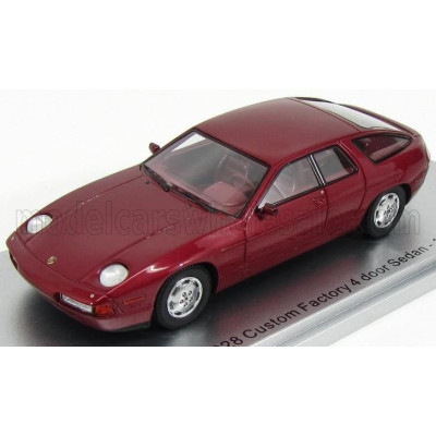 KESS MODEL PORSCHE 928 CUSTOM FACTORY 4-DOOR SEDAN 1986 - RED MET 1/43