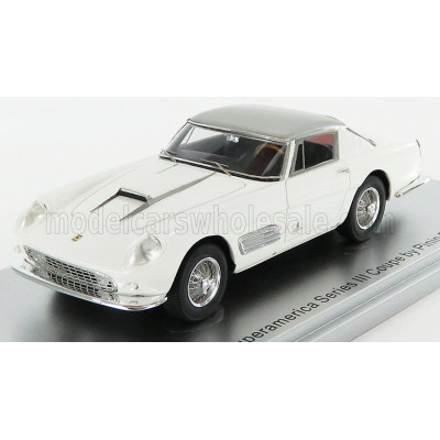 KESS MODEL FERRARI 410 SUPERAMERICA SERIES III PININFARINA COUPE 1958 - WHITE SILVER 1/43
