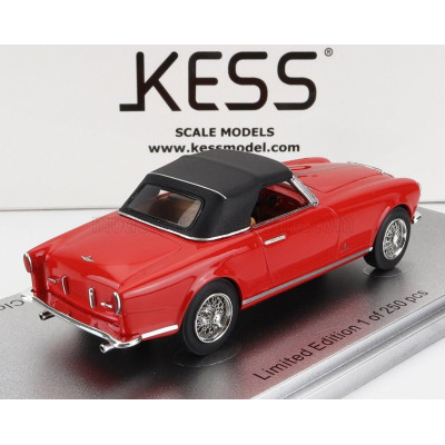 KESS MODEL FERRARI 212 INTER sn0235EU CABRIOLET CLOSED 1952 - RED BLACK 1/43