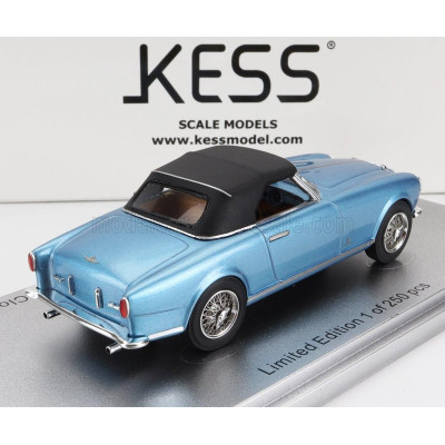 KESS MODEL FERRARI 212 INTER sn0235EU CABRIOLET CLOSED 1952 - LIGHT BLUE MET BLACK 1/43