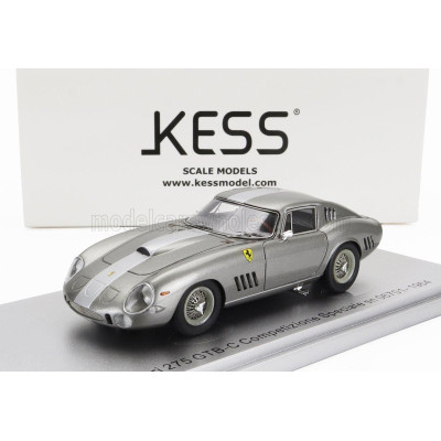 KESS MODEL FERRARI 275 GTB/C sn.06701 COMPETIZIONE SPECIALE 1964 - GREY MET SILVER 1/43