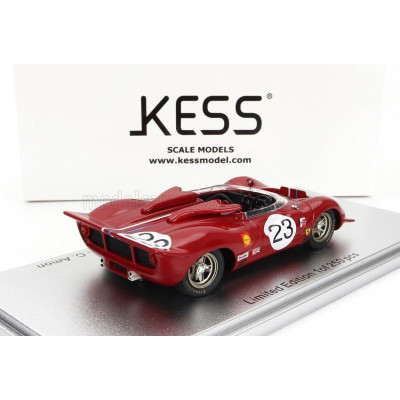 KESS MODEL FERRARI 350 P4 SPIDER CAN-AM s/n0860 N 23 RIVERSIDE RACE 1967 C.AMON - RED 1/43