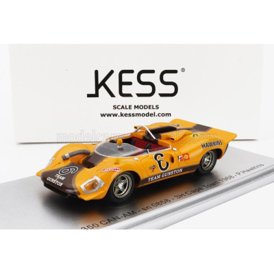 KESS MODEL FERRARI 350 P4 SPIDER CAN-AM s/n0858 TEAM GUNSTON N 6 WINNER 3h CAPE TOWN 1968 P.HAWKINS - YELLOW BROWN 1/43