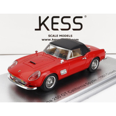 KESS MODEL MODENA 250GT CALIFORNIA SPIDER CLOSED 1961 - RED BLACK 1/43