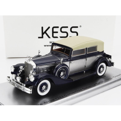 KESS MODEL PIERCE ARROW 124 CONVERTIBLE BERLINE SEDAN LE BARON CLOSED 1933 - BLUE MET SILVER 1/43