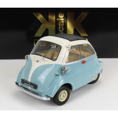 KK SCALE BMW ISETTA 1959 - LIGHT BLUE WHITE 1/12