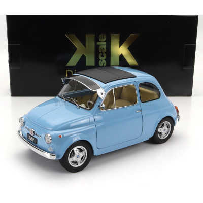 KK SCALE FIAT 500 F CUSTOM WITH ABARTH RIMS 1968 - LIGHT BLUE 1/12