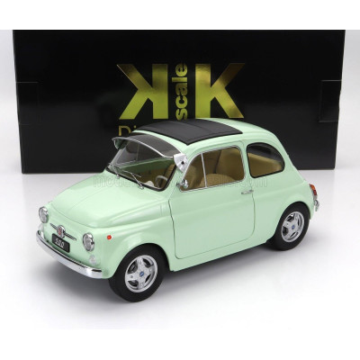 KK SCALE FIAT 500 F CUSTOM WITH ABARTH RIMS 1968 - LIGHT GREEN 1/12