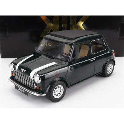 KK SCALE MINI COOPER SUNROOF LHD 1992 - DARK GREEN WHITE 1/12