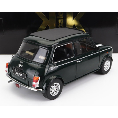 KK SCALE MINI COOPER SUNROOF RHD 1992 - DARK GREEN WHITE 1/12