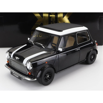 KK SCALE MINI COOPER SUNROOF LHD 1992 - BLACK WHITE 1/12