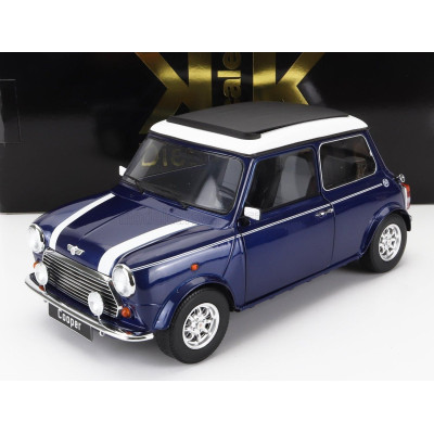 KK SCALE MINI COOPER SUNROOF LHD 1992 - BLUE MET WHITE 1/12
