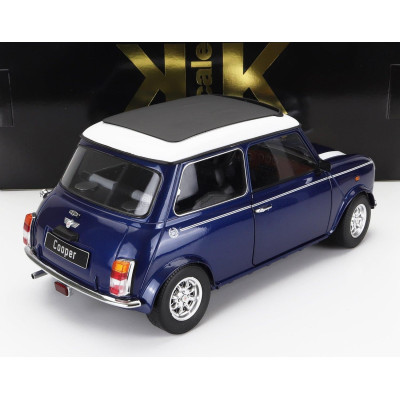KK SCALE MINI COOPER SUNROOF LHD 1992 - BLUE MET WHITE 1/12