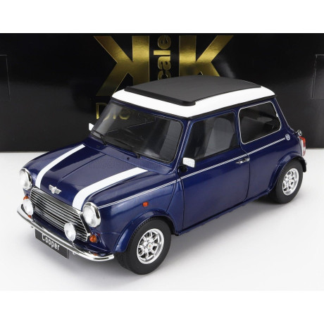 KK SCALE MINI COOPER SUNROOF RHD 1992 - BLUE MET WHITE 1/12