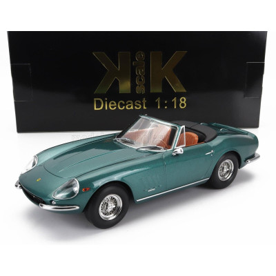 KK SCALE FERRARI 275 GTB/4 NART SPIDER 1967 - GREEN MET 1/18