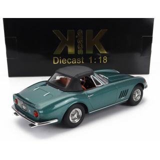 KK SCALE FERRARI 275 GTB/4 NART SPIDER 1967 - GREEN MET 1/18