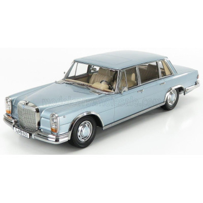 KK SCALE MERCEDES BENZ S-CLASS 600 PULLMAN (W100) 1963 - LIGHT BLUE MET 1/18