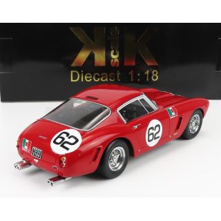 KK SCALE FERRARI 250GT SWB COUPE N 62 WINNER MONZA 1960 C.M.ABATE - RED 1/18