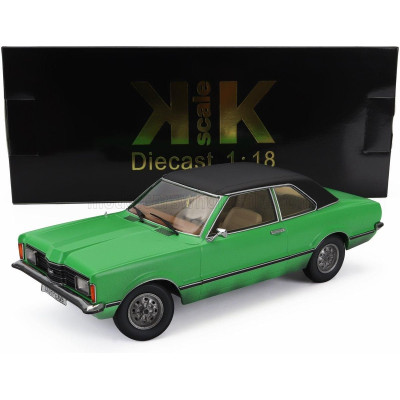 KK SCALE FORD ENGLAND TAUNUS GXL (dirty version) WITH VINYL ROOF - BANG BOOM BANG MOVIE 1971 - GREEN MATT BLACK 1/18