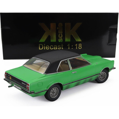 KK SCALE FORD ENGLAND TAUNUS GXL (dirty version) WITH VINYL ROOF - BANG BOOM BANG MOVIE 1971 - GREEN MATT BLACK 1/18