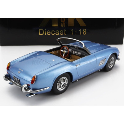 KK SCALE FERRARI 250GT CALIFORNIA SPIDER WITH HARD-TOP 1960 - LIGHT BLUE MET 1/18