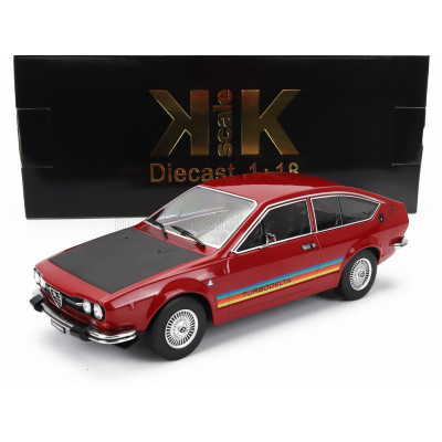 KK SCALE ALFA ROMEO ALFETTA 2000 GTV TURBODELTA 1979 - RED BLACK 1/18