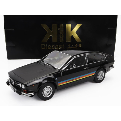 KK SCALE ALFA ROMEO ALFETTA 2000 GTV TURBODELTA 1979 - 2 TONE BLACK 1/18