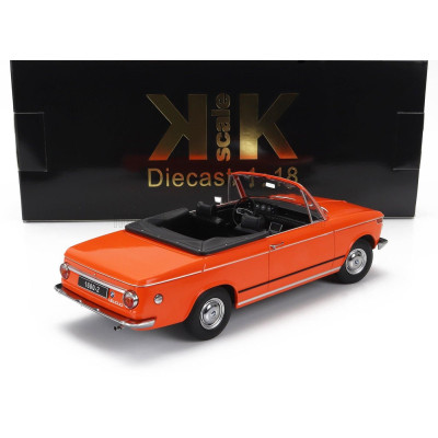 KK SCALE BMW 1600-2 CABRIOLET 1968 - WITH REMOVABLE SOFT-TOP - ORANGE 1/18