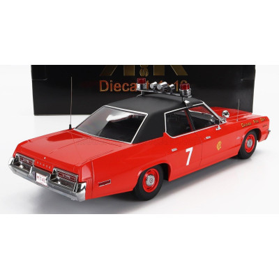 KK SCALE DODGE MONACO N 7 CHICAGO FIRE ENGINE DEPARTMENT 1974 - RED BLACK 1/18
