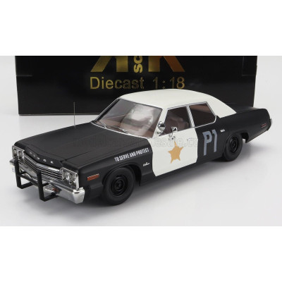 KK SCALE DODGE MONACO BLUESMOBILE 1974 - LOOK-A-LIKE - BLACK WHITE 1/18