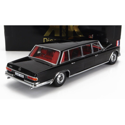 KK SCALE MERCEDES BENZ S-CLASS 600 LWB PULLMAN (W100) WILLY BRANDT - GEORGES POMPIDOU 1964 - BLACK 1/18