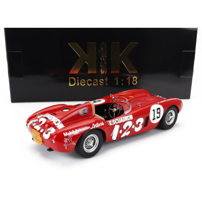 KK SCALE FERRARI 375 PLUS 5.0L V12 SPIDER ESCUADRON 1.2.3 N 19 WINNER V CARRERA PANAMERICANA 1954 UMBERTO MAGLIOLI - RED 1/18