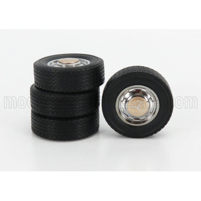 KK SCALE ACCESSORIES MERCEDES BENZ 600 - SET 4X COMPLETE WHEELS - SET 4X CERCHI A RAGGI - LIGHT GOLD CHROMED 1/18