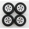 KK SCALE ACCESSORIES 4x  CROMODORA WHEEL AND TYRE SET 1969 FERRARI 365 GTB DAYTONA - BLACK 1/18