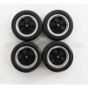 KK SCALE ACCESSORIES PORSCHE 911 4X WHEELS AND TIRE SET 1976 - BLACK 1/18