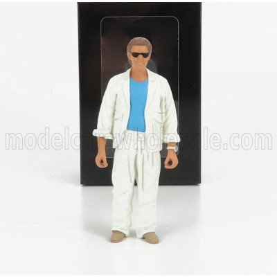 KK SCALE FIGURES SUNNY STANDING FOR FERRARI TESTAROSSA MKI USA VERSION 1984 - MONODADO - MONOSPECCHIO - WHITE LIGHT BLUE 1/18