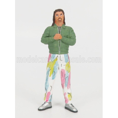 KK SCALE FIGURES KALLE STANDING FOR MERCEDES S-CLASS 500 SEC (C126) COUPE 1987 - GREEN WHITE 1/18