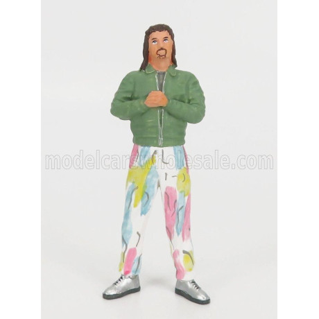 KK SCALE FIGURES KALLE STANDING FOR MERCEDES S-CLASS 500 SEC (C126) COUPE 1987 - GREEN WHITE 1/18