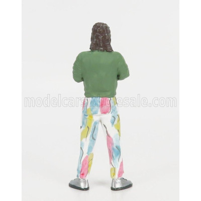 KK SCALE FIGURES KALLE STANDING FOR MERCEDES S-CLASS 500 SEC (C126) COUPE 1987 - GREEN WHITE 1/18