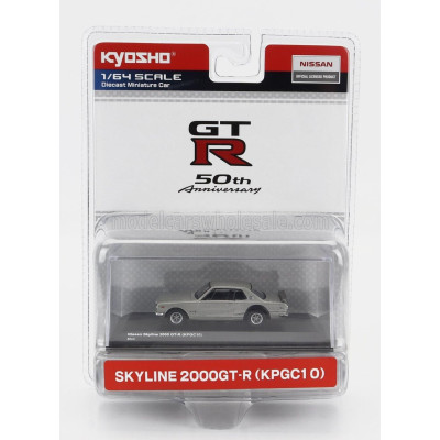KYOSHO NISSAN SKYLINE 2000 GT-R (KPGC10) 1969 - SILVER 1/64